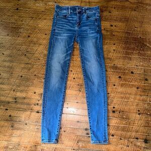 American Eagle distressed hi-rise size 2 normcore jeggings